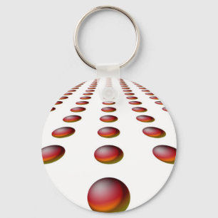 Retro Red Ball Design Keychain