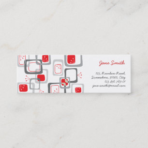 Retro Red Cherry Squares Template Profile Card