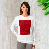 Retro Red Circuit Board Tech Pattern