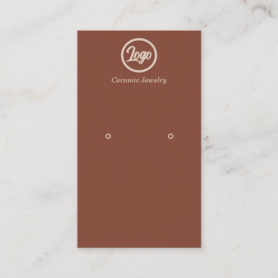 Retro Red Earring Jewellery Logo Business Card