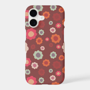 Retro red floral pattern Case-Mate iPhone case