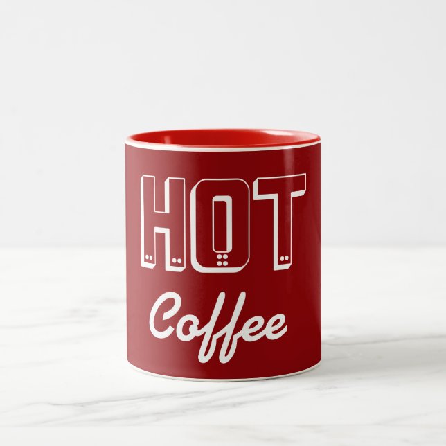 Retro Red Hot Coffee Mug (Center)