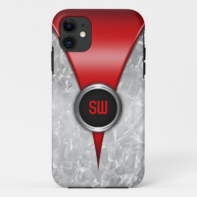 Retro Red iPhone 5 Coque (Dos)