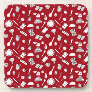 Retro Red Kitchen Coaster