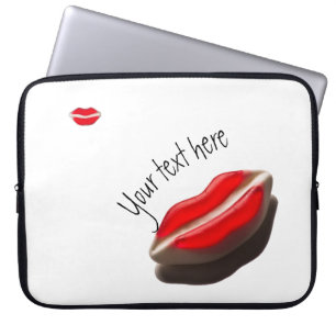 Retro Red Lips Laptop Sleeve