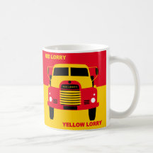Retro Red Lorry Yellow lorry Kitsch
