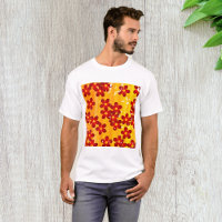 Retro Red Orange Floral