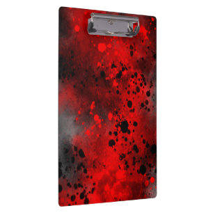 Retro Red Paint Splatter Clipboard