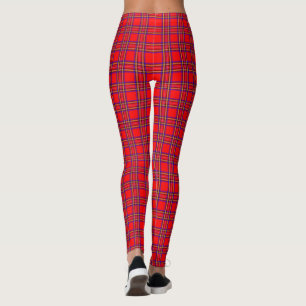 Retro Red Plaid Leggings
