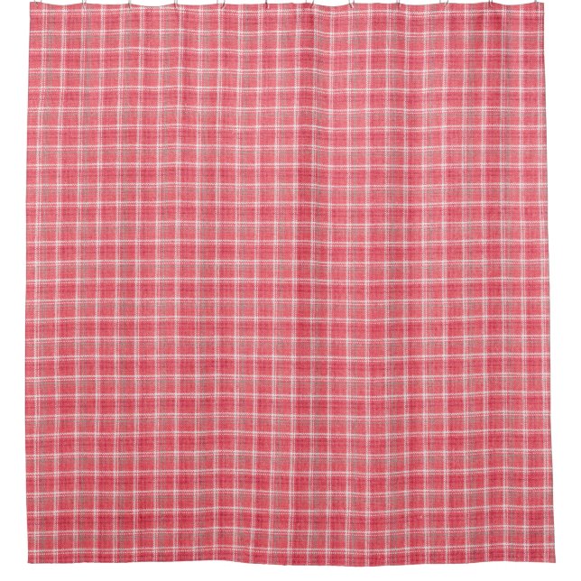 Retro red plaid tartan: seamless pattern. (Front)