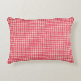 Retro red plaid tartan: seamless pattern. accent pillow