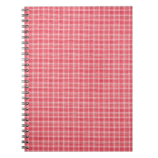 Retro red plaid tartan: seamless pattern. notebook