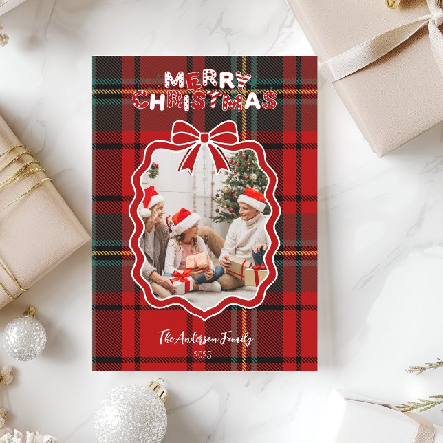 Retro Red Plaid Whimsical Holiday  (Creator Uploaded)