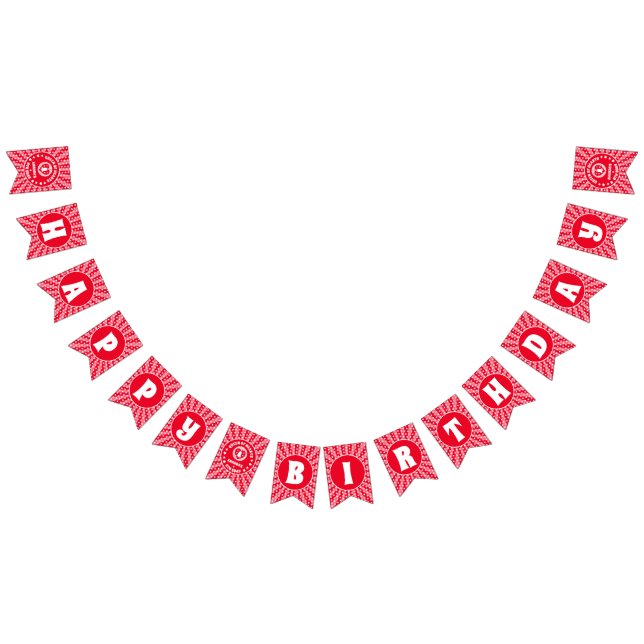 Retro Red Queen Of Hearts Birthday Bunting Flags (All)