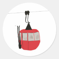 Retro Red Ski Gondola Lift Personalized