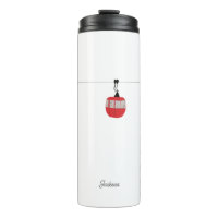 Retro Red Ski Gondola Lift Personalized