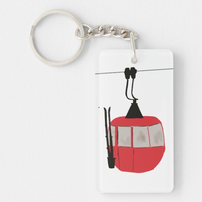 Retro Red Ski Gondola Lift Personnalisé (Devant)