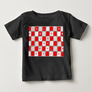 Retro Red Starbursts Baby T-Shirt