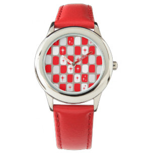 Retro Red Starbursts Montre pour enfants