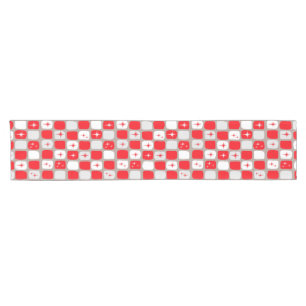 Retro Red Starbursts Table Runner
