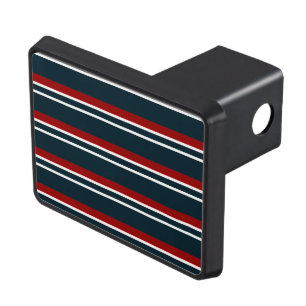 Retro Red Tartan Stripe Trailer Hitch Cover