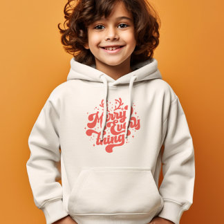 Retro Red White Merry everything Merry Christmas