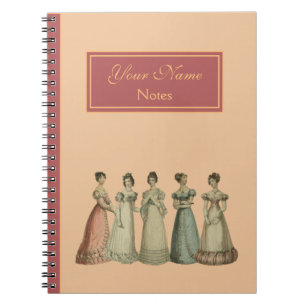 Retro Regency Ladies Notebook for Jane Austen Fans
