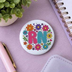 Retro Registered Nurse 2 Inch Round Button