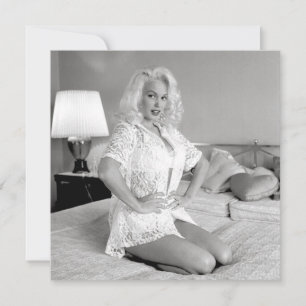 Retro "Relaxing on the Bed" Note Card
