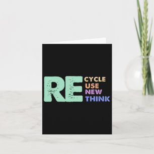 Retro Removed Meme Recycle Reuse Renew Rethink  Card
