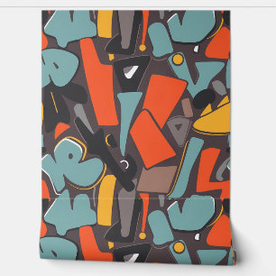 Retro Rendezvous: Mid-Century Modern Abstract Wallpaper