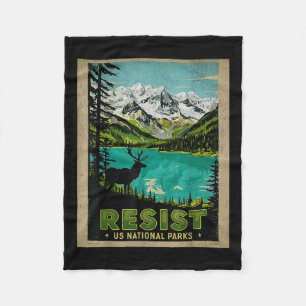 Retro Resist Alt Us National Park Nps Service Fleece Blanket