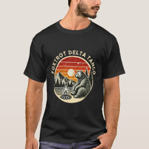 Retro Resist Bear Camping Hiking Foxtrots Deltas T T-Shirt