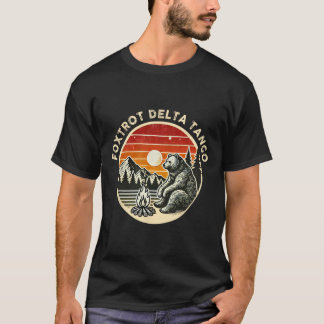 Retro Resist Bear Camping Hiking Foxtrots Deltas T T-Shirt