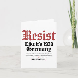 Retro Resist Like Its 1938 Germany  Card