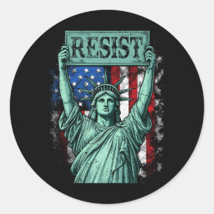 Retro Resist Not My President Anti-trump Classic Round Sticker
