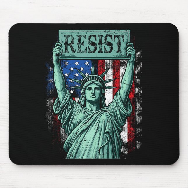 Retro Resist Not My President Anti-trump  Mouse Pad (Front)
