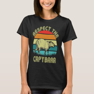 Retro Respect The Capybara Animal Rodent Agouti T-Shirt