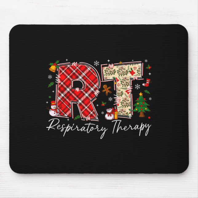 Retro Resratory Therapy Rt Santa Christmas Therapy Mouse Pad (Front)