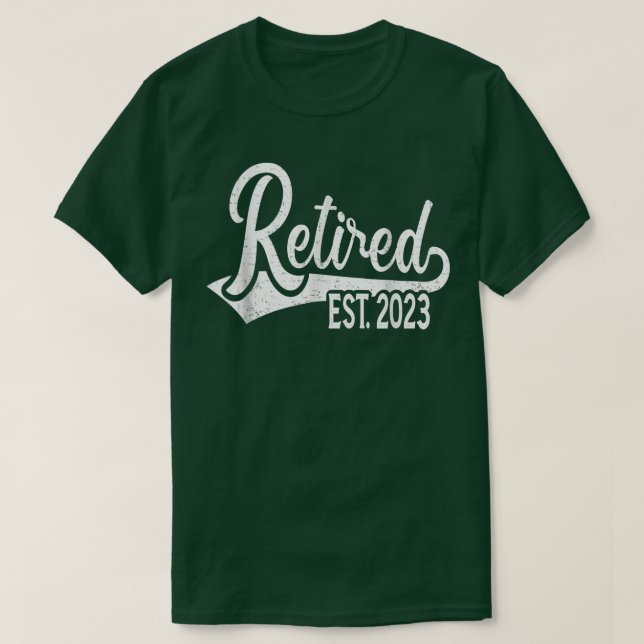 Retro Retired Est  T-Shirt (Design Front)