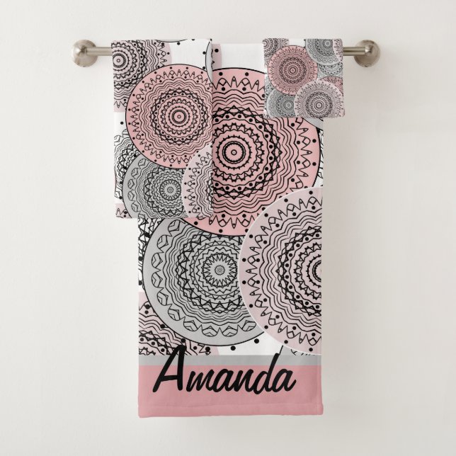 Rétro, rétro motif, bleu et rose, élégant (En situation)