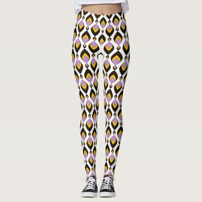 Retro, retro ornament leggings (Front)