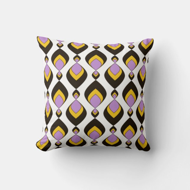 Retro, retro ornament throw pillow (Front)