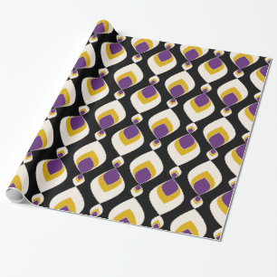 Retro, retro ornament wrapping paper