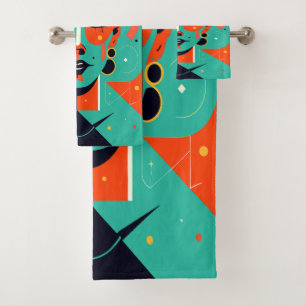 Retro Revival Bath Towel Set