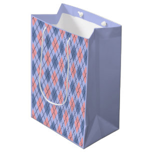 Retro rhombic pattern. medium gift bag