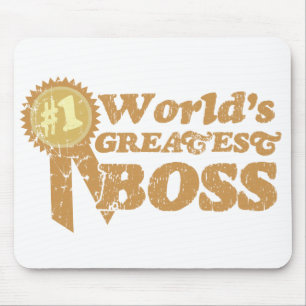 Retro Ribbon Great Boss Mousepad