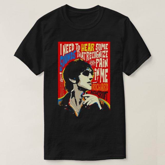 Retro Richard Art Ashcroft Cool Graphic Gift T-Shirt (Design Front)