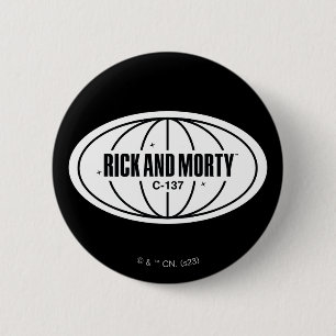 Retro Rick and Morty C-137 Dimension Badge 2 Inch Round Button