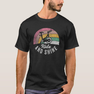 Retro Ride And Shine Funny Spinning Spin Class Gym T-Shirt